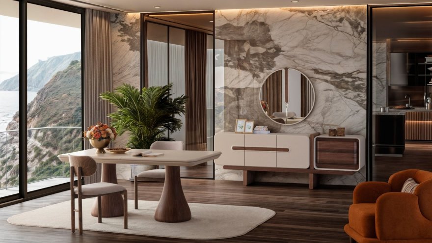 Moon American Walnut Dining Room Set