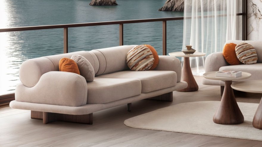 Moon American Walnut Sofa Sets
