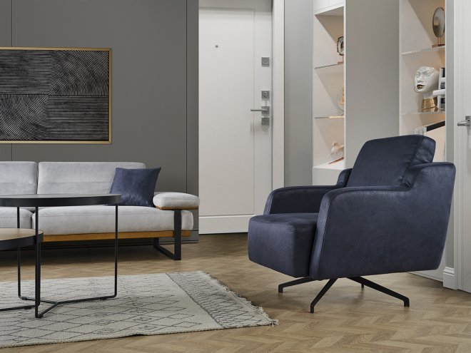 Lavina Blue Sofa Set