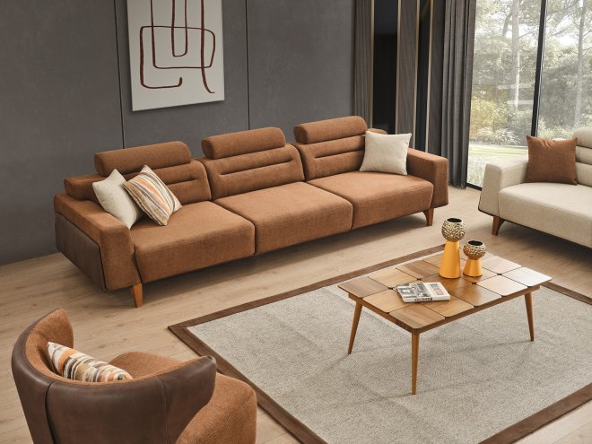 Oslo Walnut Sofa Set