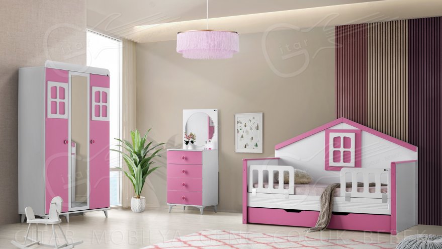 Milo Pink White Kids Room