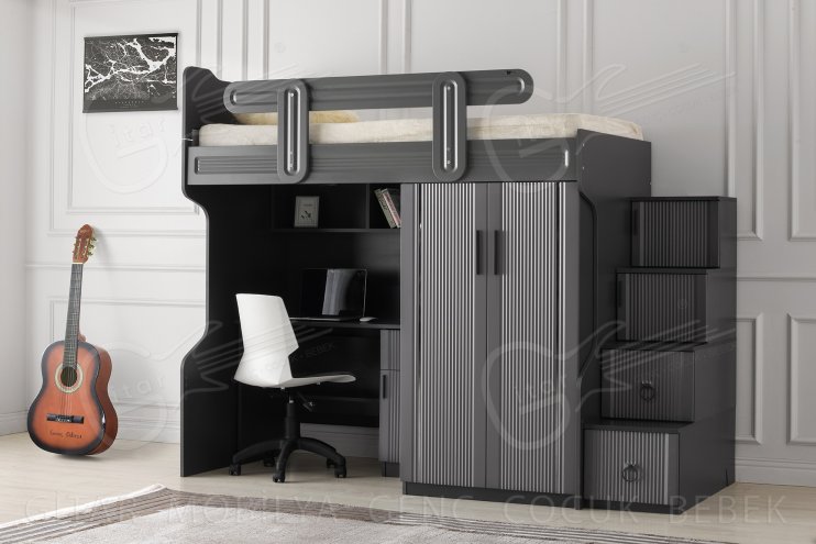 Single Anthracite Bunk Bed